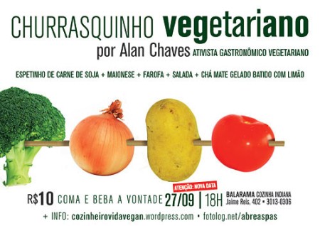 Churrasquinho Vegetariano CWB  Alan Chaves / Vida Vegan
